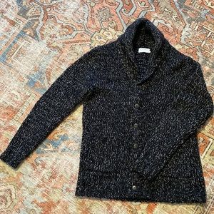 Men’s ELEVEN PARIS Black and White Cardigan- Large